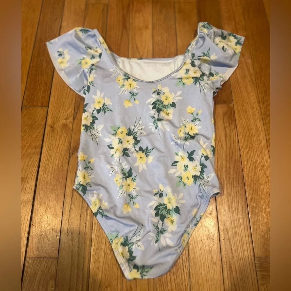 Janie and Jack Girls 8 one-piece light‎ blue ruffled